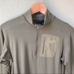 ARC'TERYX Men's Thermal Half Zip Long Sleeve Tee Shirt Medium